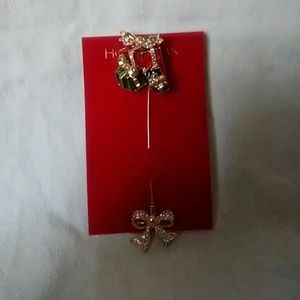 Holiday Lane Gold-Tone Brooch Pin